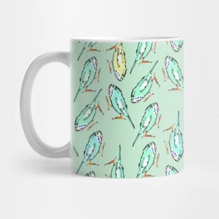 Peppy Parakeet Pattern Mug